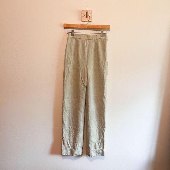 Vintage Carlisle Herringbone Wool Silk Pants Size - Picture 1 of 6